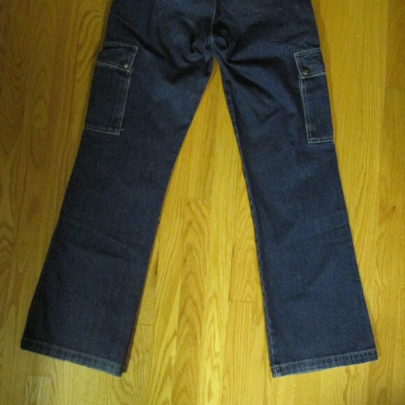 SILVER BOY'S SIZE 27 x 33 JEANS MED BLUE SLUB DENIM CARGO PANTS WORK FARM - Picture 10 of 15